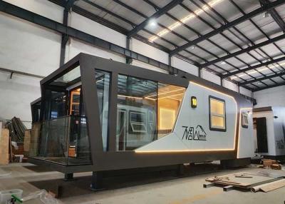 China Casa portátil constructiva minúscula del capítulo de acero ligero prefabricado del espacio en las ruedas en venta
