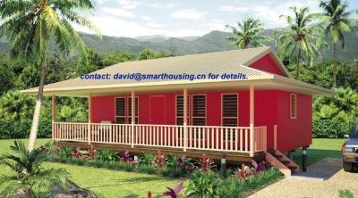 China Casas de planta baja de madera de Bali del estilo del ciclón de la prueba de la playa casera prefabricada a prueba de humedad hermosa de la casa en Maldivas en venta