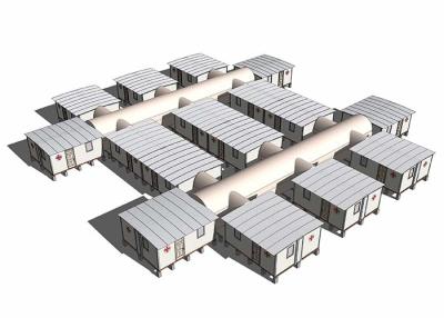 China Metal Isolation House Mobile Field Hospital In Quick Assemble White Color Low Cost Prefab House for sale