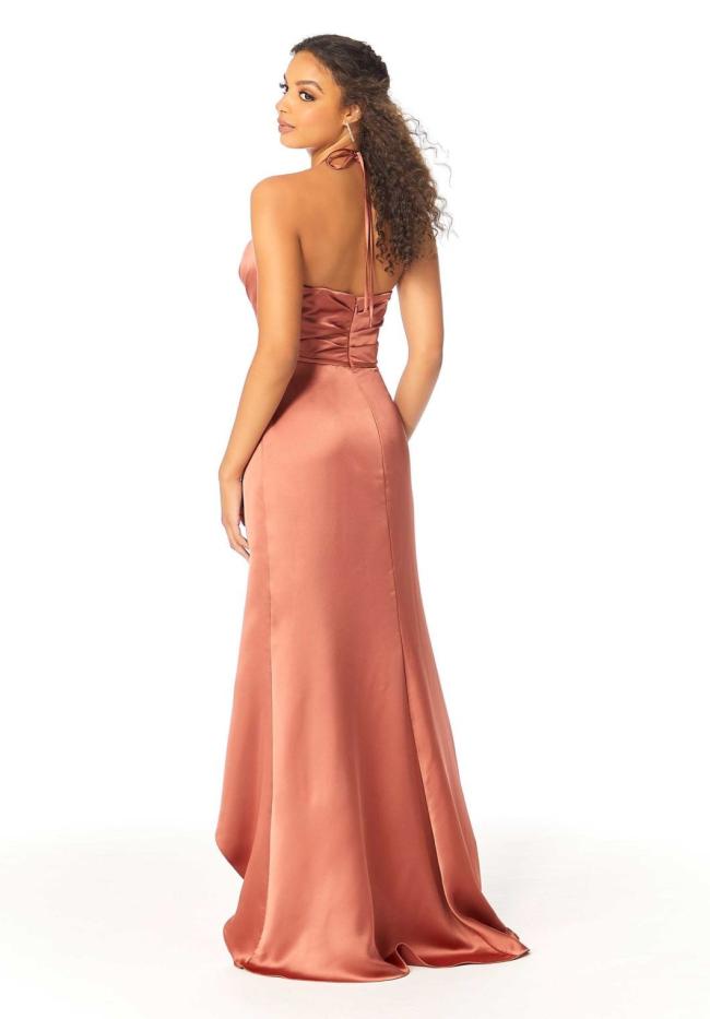 Sleeveless Halter Spaghetti Strap Sweetheart Draped Bodice Simple Bridesmaid Dresses