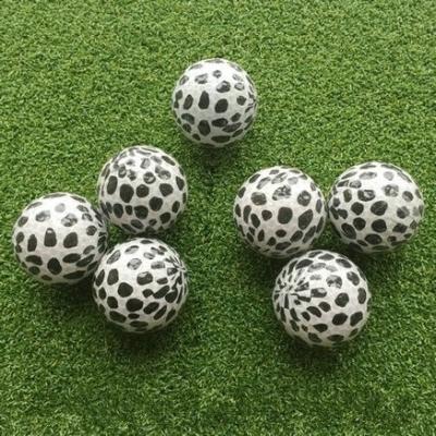 China transparent golf ball with Leopard , cooleye with black and white for sale