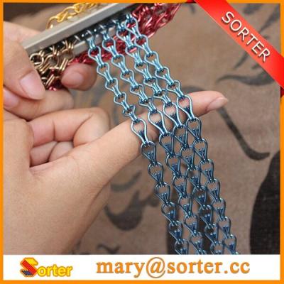 China Blue double jack chain curtain for door for sale