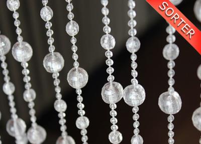 China Clear hanging plastic bead chain curtain for room decor for sale