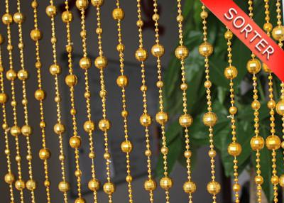 China Golden hanging plastic bead chain curtain for room decor for sale