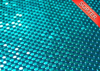 China Blue metal sequin cloth for sale