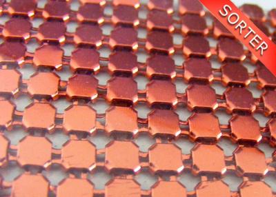China Red metal sequin cloth for sale