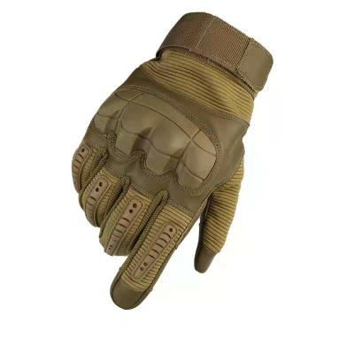 China Synthetic Outdoor Tactical Gear Glove Anti Skid Khaki Nylon Micro Fiber for sale