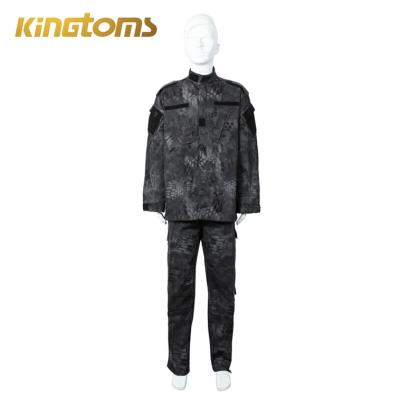 China ACU Black Python Suit Plaid Fabric Army Combat Military Garments Suit for sale