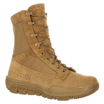 China Water Resistant Leather Military Combat Boots 1000 Denier Cordura for sale