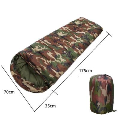 China Single Person Camouflage Camping And Hiking Gear 200g Hollow Cotton Filling for sale