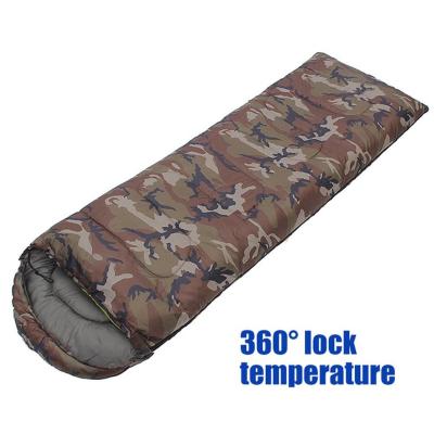 China Single Person Camping And Hiking Gear 210CM Camouflage Sleeping Bag for sale