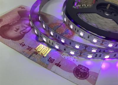 China 12V 395-405nm UV conduziu a tira 5050 SMD claros traseiros 60led/M UV Led Tape Lamp para o partido da fluorescência do DJ à venda
