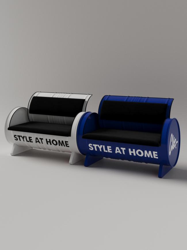 Balcony Rest Area Dual Seat Sofa - color options