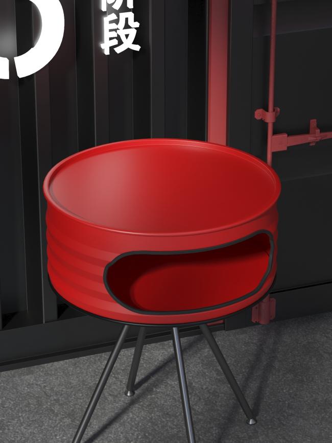 Detailed view of negotiation area furniture set