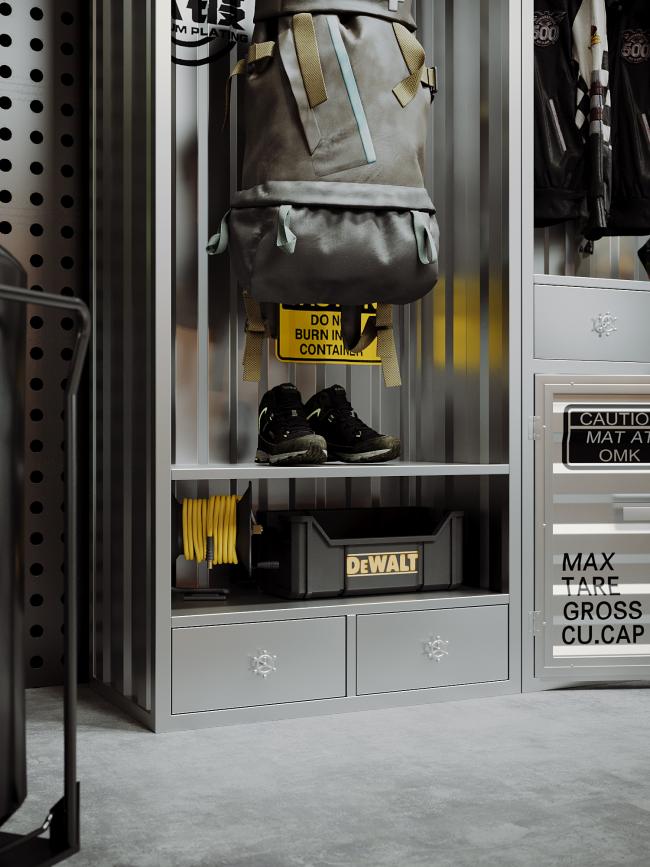 Multi-unit storage cabinet installation in commercial space