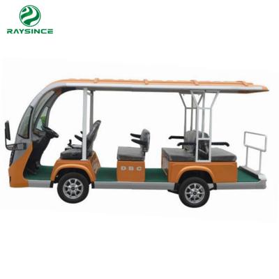 China Eco friendly Electric Tourist Sightseeing Car with four wheels /Battery Operated Classic car with 11 seater for sale