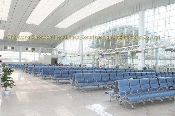 Galvanized steel truss space frame bus/train station