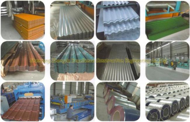 Long Span Color Coated Corrugated Roofing Sheet / PPGI corrugated roofing sheets /Color Coated Metal Roof
