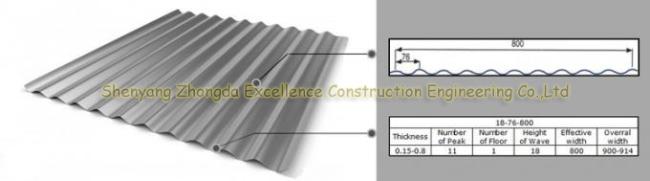 Long Span Color Coated Corrugated Roofing Sheet / PPGI corrugated roofing sheets /Color Coated Metal Roof