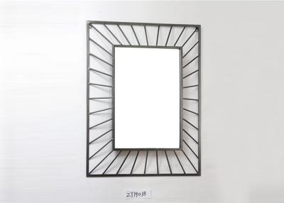 China El negro grande del rectángulo enmarcó el espejo del arte de la pared del metal en venta