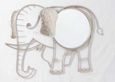 China Living Room Rose Gold Elephant Mirror Wall Decor for sale