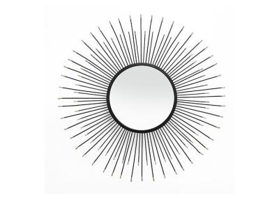 China Sunburst Dotted Metal Wall Art Mirror for sale