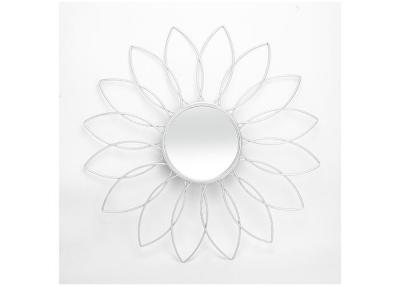 China Living Room Silver House Hanging Silver Flower Mirror for sale