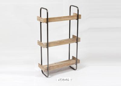China Floating Rustic Small Metal And Wood Display Shelves for sale