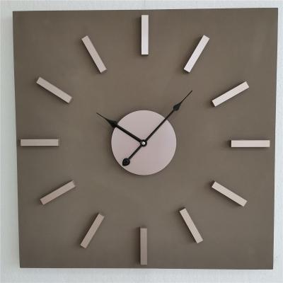 China A0001 Grey Square Quartz Movement Decorative Wooden Clocks for sale
