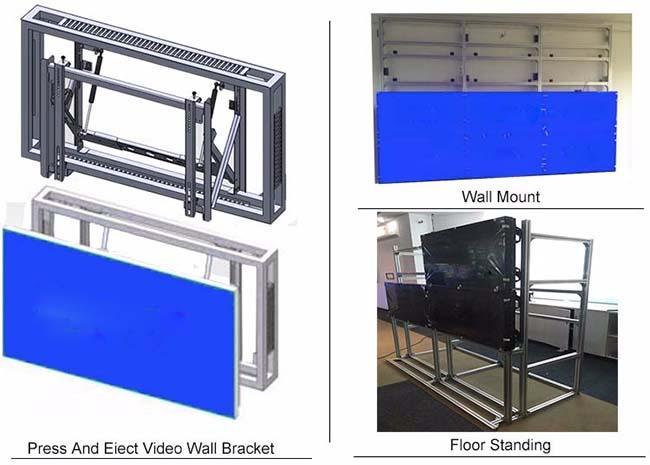 Full HD LCD Indoor Video Wall DID Panel Seamless TV Wall For Advertising
