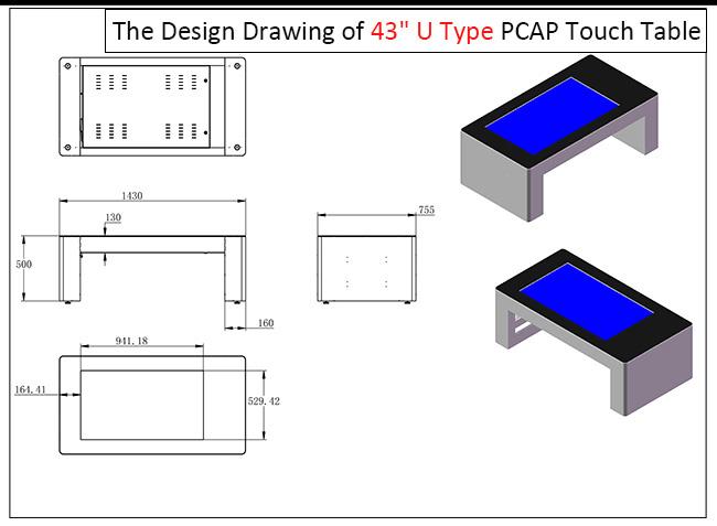 Manufacturer price smart home interactive PC touch screen table for coffee shop advertising