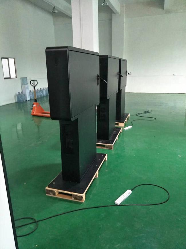 Slim Outdoor Display Floor Standing LCD Monitor Outdoor Electronic Signs Digital Signage Ads Kiosk Waterproof