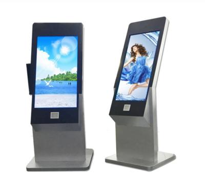 China 43 Inch Floor Stand Interactive IR Touch Screen Kiosk Computer Totem With Webcam And Scanner for sale