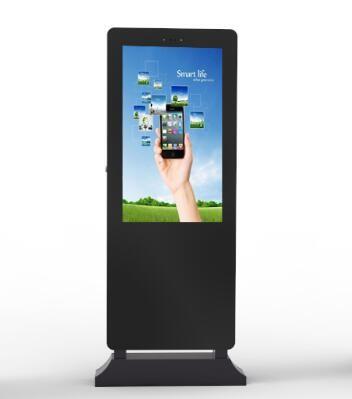 China Anti Glare Floor Standing Touch Screen Kiosk , Restaurant Digital Signage Dustproof for sale