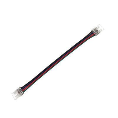 China RGB LED Strip Connector With Cable 10mm PCB Width 4Pin for sale