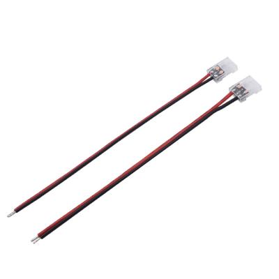 China 2 Pin Line To Strip Led Connector With Cable 6mm 8mm 10mm Pcb Width for sale
