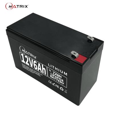 China 6Ah 12V LiFePo4 Lithium Iron Phosphate Battery For UPS for sale