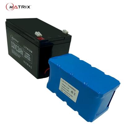 China 12v 12ah Lithium Iron Phosphate Battery Pack 144wh From Matrix for sale