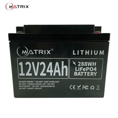 China 24Ah Deep Cycle Lithium Ion 12V LiFePo4 Battery For UPS Solar Energy Storage Systems for sale