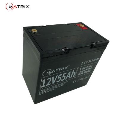 China ABS Shell Solar Energy Battery LFP 12V 55Ah LiFePO4 5KG for sale
