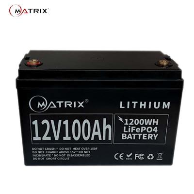 China 100Ah 12V LiFePO4  For Solar Storage System Lithium Ion Battery for sale