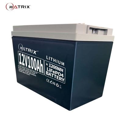 China 12v100ah Rechargeable Lifepo4 Battery With BMS Protection For Marine Solar Power for sale