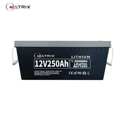China Matrix 12 V 250ah Lithium Ion Solar Energy Battery Pack For Home Using for sale
