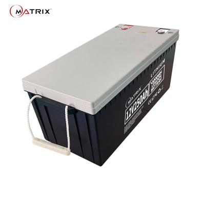 China Lifepo4 Prismatic Cells MATRIX 12V 250AH Replacement Lithium Battery With ABS Case for sale