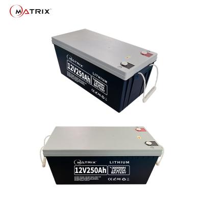 China Deep Cycle 12v250ah Lifepo4 Battery Replacement For SLA From Matrix for sale