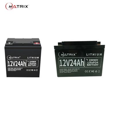 China Deep-cycle Grade 3.2V Lifepo4 Cell Battery 12V24Ah for Servers Backup Power UPS for sale