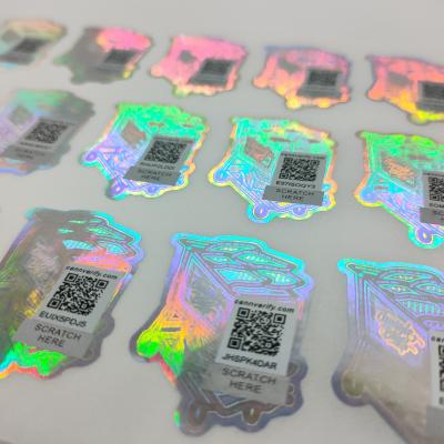 China Anti etiqueta falsa de FDA 80 mícrons de filme holográfico do PE das etiquetas de 3D à venda