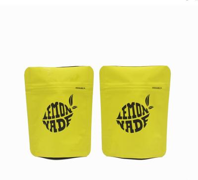 China Lemon slices Compostable Stand Up Pouches 3.5g Yellow Digital Printed for sale