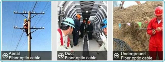 Armored fiber optic cable outdoor application example 2