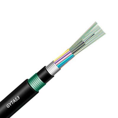 China MDPE / HDPE Double Sheath Outdoor Fiber Optic Cable 24 Core GYTA53 for sale